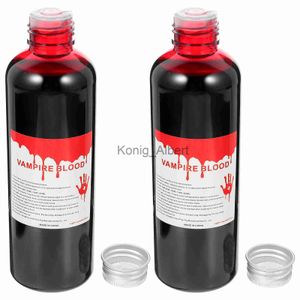 Body Paint 2Bottles Halloween Émulation Faux Accessoires Maquillage Sang 200ml Sang Ensemble Cosplay Prank Props Maquillage Personne Plasma Faux x0802