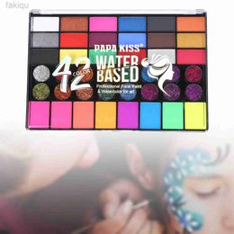 Body Paint Face en Body Paint Body Painting 42 Colors Make Up Palette Facepaint voor Stage Makeup Party Cosplay Festival voor kinderen Volwassenen D240424