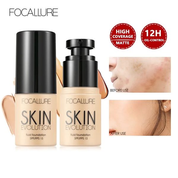 Peinture corporelle FOCALLURE fond de teint liquide crème professionnelle couverture complète correcteur de visage Base de maquillage imperméable éclaircir la couverture cernes 231115