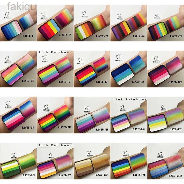 Pintura para el cuerpo Venta de 30 g de maquillaje Body Art Pintura cara a juego Rainbow Bar multicolor Opcional personalizado con capas distintas Carnival D240424