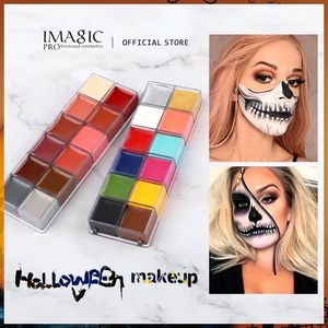 Body Paint IMAGIC 12 kleuren Flash Tattoo Gezicht Body Paint Olieverf Art Halloween Party Fancy Dress Beauty Makeup Tools 231012