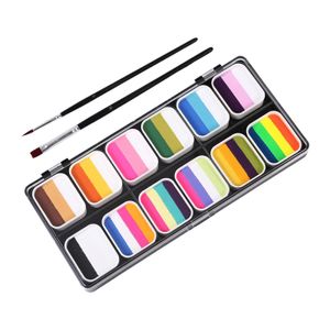 Peinture corporelle pinceaux de peinture facile à utiliser Halloween visage corps peinture ensemble peinture palette maquillage pour festivals de musique danse enfants fête adultes 230718