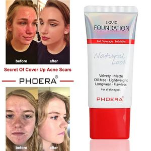 Body Paint PHOERA Mineral Touch Oil Control Matte Huidvriendelijke Vloeibare Foundation Make-up Volledige dekking 24 uur Langdurig TSLM1 231115