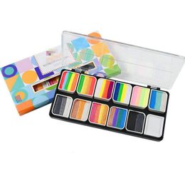 Pintura corporal Arco iris Pintura corporal Arte Maquillaje para niños Pintura Kit de pigmento Suministros Color brillante Cara Pintura corporal Conjunto UV Neón Pintura facial 230926