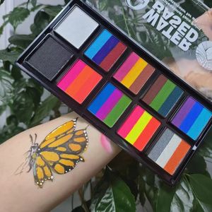 Body Paint Tattoo Art Palette Maquillage Multicolore Visage Corps Peinture Kit Noël Halloween Cadeau Vitalité Fête Enfant Sans Toxique Flash 230703