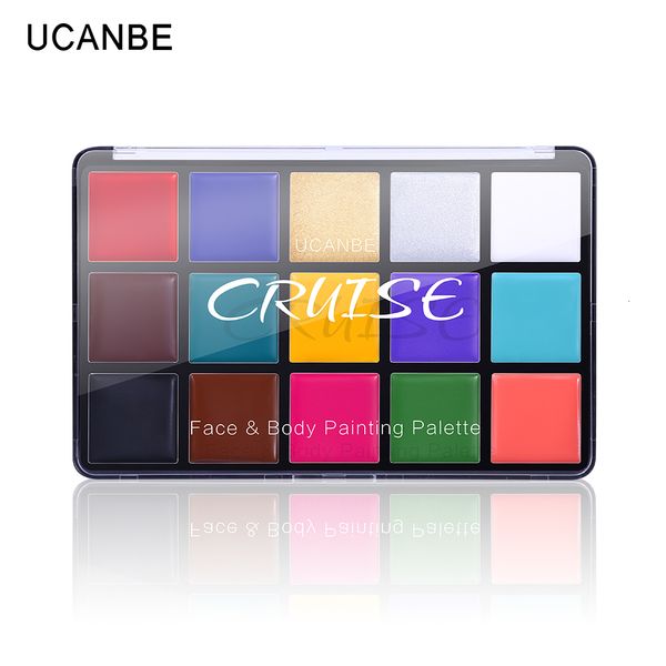 Peinture corporelle UCANBE Visage Peinture Huile Safe Kids Flash Tattoo Art Noël Halloween Party Maquillage Déguisement Beauté Palette 230801