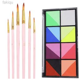 Lichaamsverf uv kleur lichaam schilderen pigment make -up gezicht diy dubbele kleuren water geactiveerde eyeliner uv glow eye body face verf oog make -up d240424