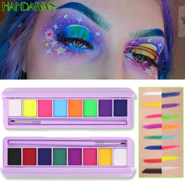 Pintura corporal Delineador de ojos activado por agua Luz UV Pasteles de neón Delineador de ojos Luz negra pastel Delineador de ojos reactivo UV Brilla en la oscuridad Delineador de ojos Pigmento 230926