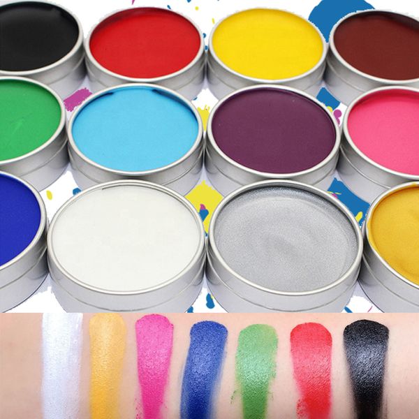 Peinture pour le corps en gros peinture pour le visage 7 couleurs peinture artistique pour la fête Halloween couleur fantaisie peinture pour le corps en vrac maquillage festival pintura 230826