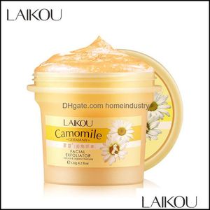 Body scrubs laikou camomile exfoliërende peeling gel 120g gezicht scrub hydraterende voedende reparatie gezicht crème huidverzorging drop leveren dh4lf