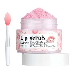 Bodyscrubs Perzik Lipscrub Exfoliërend Verlichten Lijnen vervagen Anti-droogheid Verwijderen van dode huid Hydraterende verzorging Make-up Drop Delivery H Dhbqa