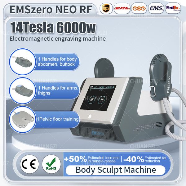 EMS Tesla EMSzero Neo 6000W 14Tesla Hi-emt Body Sculpt Machine NOVA Muscle Stimulator Façonner l'équipement pour le salon pour la certification CE