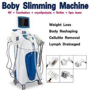 Body Sculpting Cryothérapie machine de cavitation lipolaser traitements par radiofréquence gel des graisses amincissant la machine Mise en forme cryo sous vide Laser RF Roller