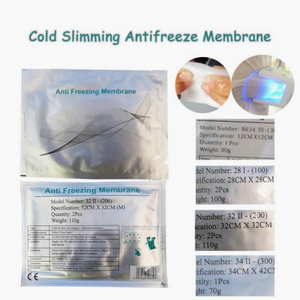 Membrane antigel amincissante pour sculpture du corps, 27x30cm, 34x42cm, 28x28cm, antigel, anti-cryo, Membranes antigel, Cryo Cool Pad, Anti Free