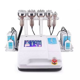 Forme du corps Ultrasonic40K 6in1 RF Machine de cavitation Radiofréquence laser sous vide amincissant la machine mince de liposuccion Cavi Lipo