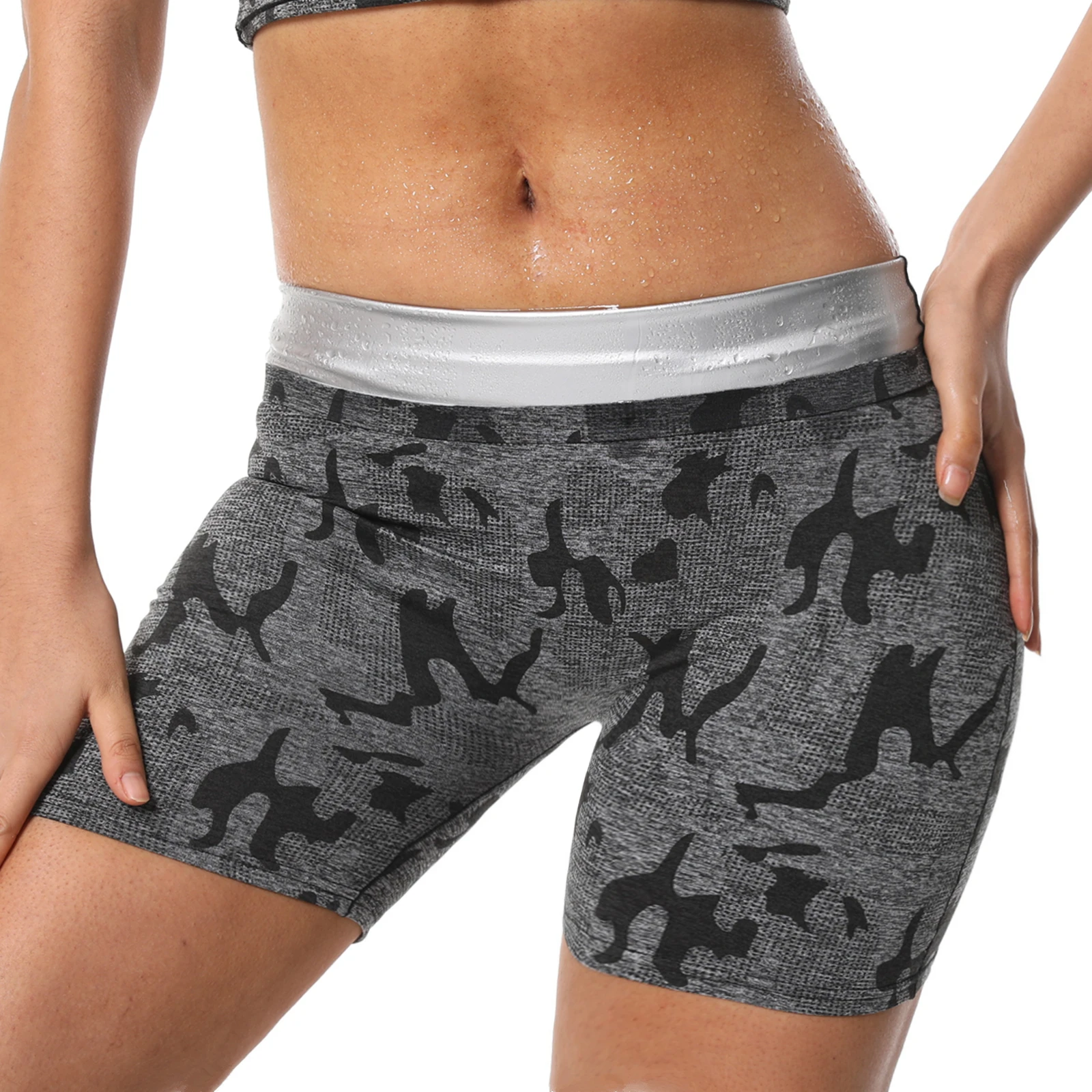 Body shaper broek voor dames taille trainer sauna pak zweet shapewear shorts met buikbesturing gym kontlifting training leggings