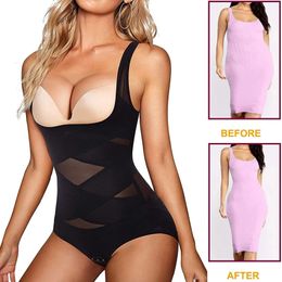 Corpo shaper barriga controle bunda levantador mulheres shapewear bodysuit emagrecimento barriga cintura trainer roupa interior fajas colombianas topo 231220