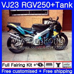 Body Stock Black Hot + Tank voor Suzuki VJ21 RGV250 88 94 95 96 97 98 309HM.25 RGV-250 VJ23 VJ 22 RGV 250 1988 1994 1995 1996 1997 1998 Kuip