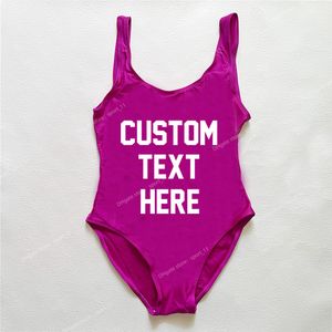 TEXTE PERSONNALISÉ 2022 Nouveau maillot de bain une pièce Bikini grande taille maillot de bain coupe haute dos bas maillots de bain en gros maillots de bain femmes maillots de bain une pièce vêtements de sport