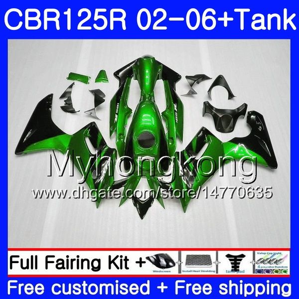 Cuerpo + Tanque Para HONDA CBR-125R CBR125R 2002 2003 2004 2005 2006 272HM.37 CBR 125CC 125 R 125R verde negro CBR125RR 02 03 04 05 06 Carenados