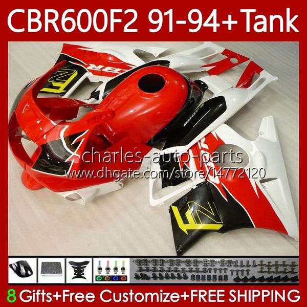 Karosserie + Tank für HONDA CBR600 Rot Schwarz Weiß CBR 600 F2 FS CC 600F2 91 92 93 94 Karosserie 63Nr