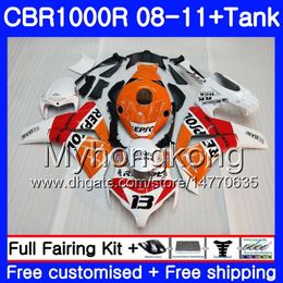 Body + tank voor HONDA HOT REPSOL WIT CBR1000 RR CBR 1000 RR 08 09 11 277HM.4 CBR1000RR 08 09 10 11 CBR 1000RRR 2008 2009 2010 2011 Verklei