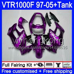 Corps + Réservoir Pour HONDA SuperHawk VTR1000F 97 98 99 00 01 05 56HM.86 VTR1000 F VTR 1000 F 1000F 1997 Purpleflames 1998 1999 2000 2001 Carénages