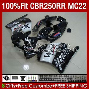 Injectie voor HONDA CBR 250RR 250 CBR250 CC RR 1990 1991 1992 1994 1995 96 97 98 99 111HC.17 MC22 250cc CBR250RR 90 91 92 93 94 95 1996 1997 1998 1999 Kuiken Zwart Glanzend