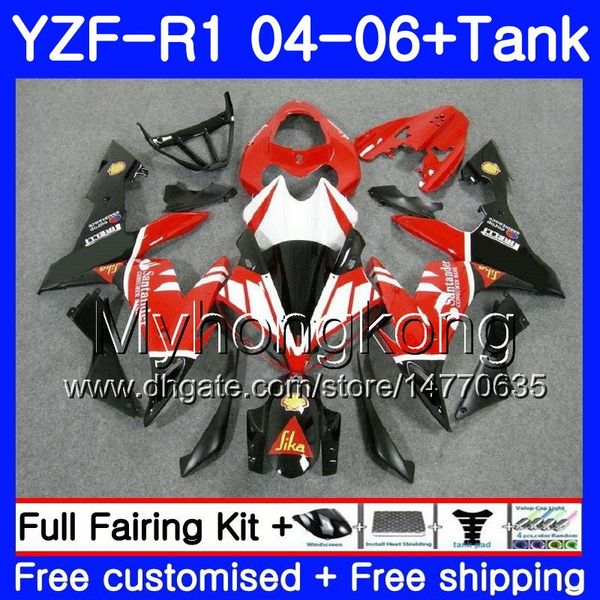 Cuerpo + tanque para YAMAHA YZF 1000 YZF R 1 YZF-R1 Santander al rojo vivo 2004 2005 2006 232HM.38 YZF1000 YZF R1 04 06 YZF-1000 YZFR1 04 05 06 Carenado