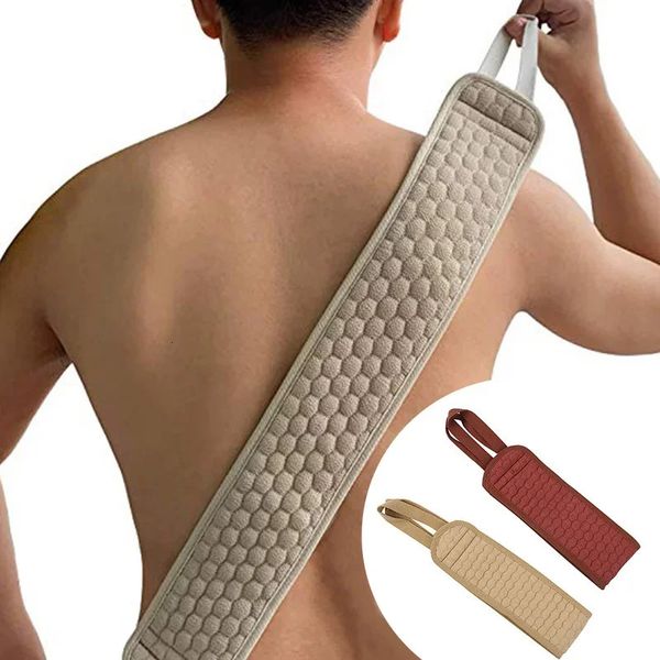 Éponges de lavage du corps pour brosses corporelles pour le dos exfoliant les accessoires de gant de toilette pour les bains à courroie brosses de douche éponge éponge 240422