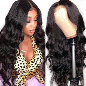 Body Wave 13x4 Frontale Braziliaanse maagdelijk Human Hair 360 Volledige kanten pruiken voor vrouwen natuurlijke kleur