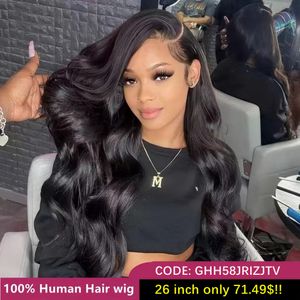 Body Wave 13x4 Lace Frontal Perruques de cheveux humains 30 