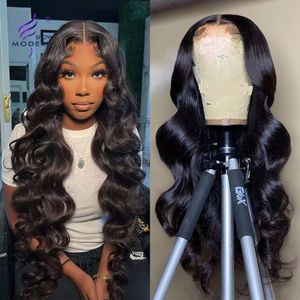 Perruque Lace Frontal Wig Body Wave naturelle noire naturelle, cheveux humains, pre-pucked, 13x4, Transparent, 13x4, pour femmes