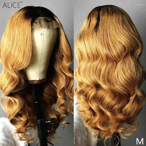 Body Wave 13x6 Lace Front Wigs Blanchis Noeuds 130 150 Densité 8 '' - 24 '' Cheveux humains non remy pré-plumés