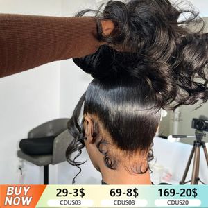 Body Wave 360 ​​Lace Wig Hair Human Pré-cueillette transparente Transparent 13x4 Perruque frontale Brésilien Perruques pour femmes noires Bling Hair 240527