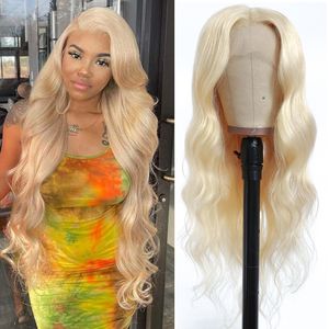 Body Wave 613 13x4 Hd Transparent Perruques de Cheveux Humains Remy Cheveux Brésiliens 4x4 Dentelle Fermeture Perruques pour Femmes Pré Cueillies