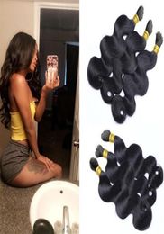 Body Wave cabello a granel para trenzar 9A Sin procesar Brasileño Peruano Indio Malasia Onda del cuerpo Cabello humano a granel Natural Negro243K8083321