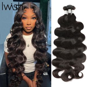 Body Wave-bundels Echt haar Voor Dames Weefsel Natuurlijk Zwart 12A I 1 3 4-delig 231226