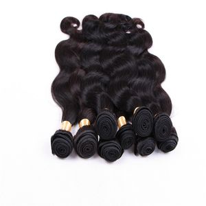 body wave haar 6 bundels 100 menselijk haar weeft braziliaanse peruaanse hair extensions natuurlijke zwarte kleur 1b 1228 inches 50gr een stuk