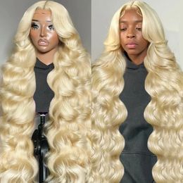 Body Wave Honey Blonde Baby Hair 13x6 Lace Front Haren Haarpruiken 30 inch transparante frontale pruik Braziliaan voor vrouwen 250 Dichtheid 240508