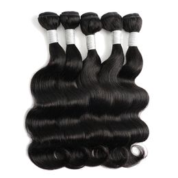 Body Wave Human Hair Bundels 12 tot 22 inch Remy Indian Hair Extensions 60G/Bundel Natuurlijke zwarte kleur Dubbele inslag Haar