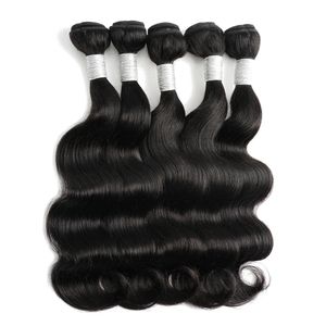 Body Wave Menselijk Haar Bundels 12 Tot 22 Inch Remy Indian Hair Extensions 60 G/Bundel Natuurlijke Zwarte Kleur dubbele Inslag Haar