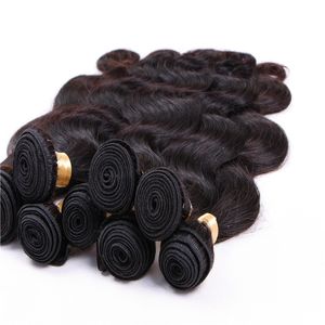 Paquets de cheveux humains vague de corps 6 pièces 100 cheveux humains tisse des extensions de cheveux péruviens brésiliens couleur naturelle 1b 1228 pouces disponibles