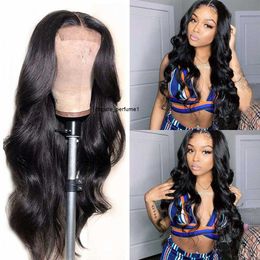 Body Wave Human Hair HD Lace Pruiken 5x5 13x4 13x6 Zwitserse kanten Bleach Knopen vooraf geplukte natuurlijke haarlijn voor zwarte vrouwen