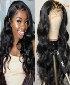 Body Wave Human Hair Wigs for Black Women 5x5 Lace Fermeure Perruque pré-cueillie 30 pouces Brésilien Remy Hair Wig644684