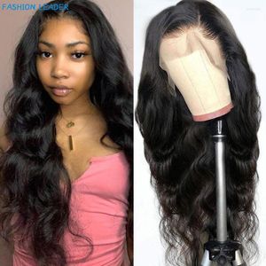 Body Wave Lace Front perruque de cheveux humains perruques brésiliennes pour les femmes pré-plumées 30 pouces