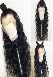 Body Wave Kant Voorpruik 24 inch Lang Golvend Kant Frontale Pruiken 100 Menselijk Haar Natuurlijke Zwarte Kleur3047783