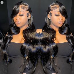 Body Wave Lace Front Pruik Lijmloze Menselijk Haar Pruiken 13x6 Hd Kant Frontale Pruik Braziliaanse Pruiken Vetersluiting pruik