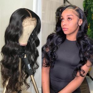 Body Wave Lace Front Wig Perruques Cheveux Humains 13x4 Préplumés Avec Bébé 150% Remy Malaysian Pour Femmes