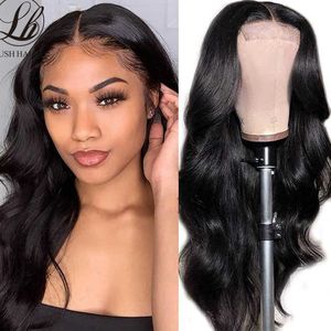 Body Wave Lace Wigs Synthetische Lange Golvende 13X4 Lace Wig Midden T Deel Lace Pruiken Hittebestendige Vezel 613/Hoogtepunt/Ginger Pruiken 230524